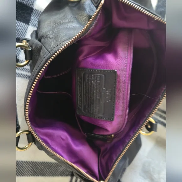 Coach Vintage  Juliette Black Leather  Bag - Picture 16 of 16